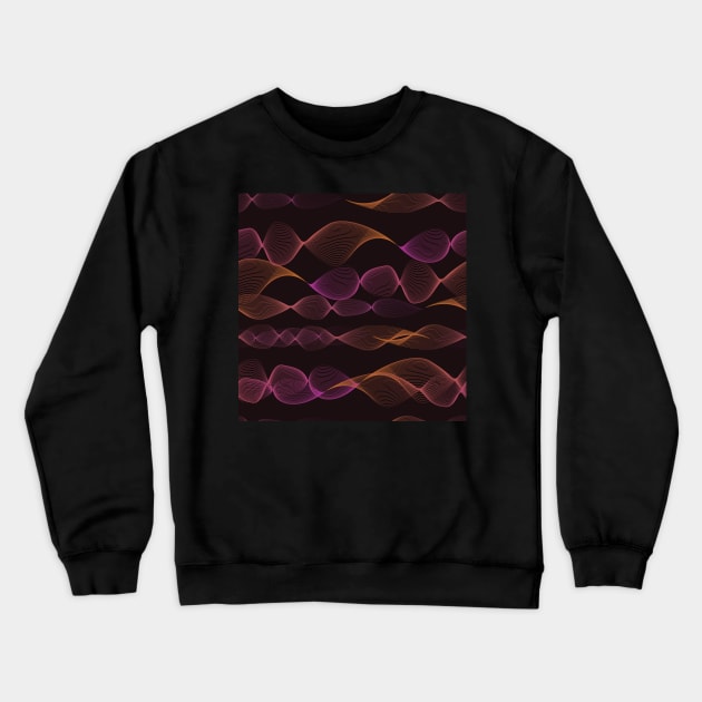 Abstract waves pattern Crewneck Sweatshirt by Chigurena